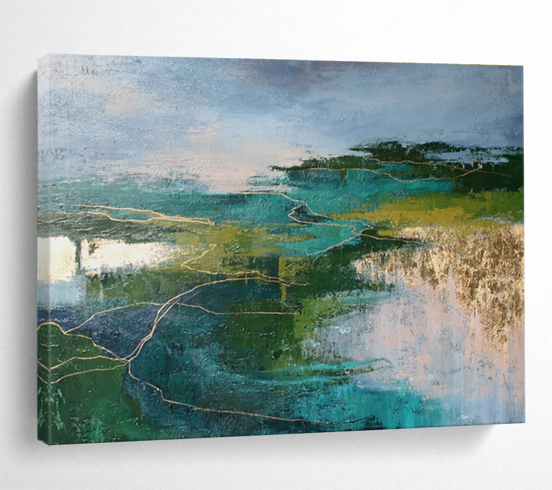 Vast Textured Abstract Painting for Living Room & Entryway DKH505