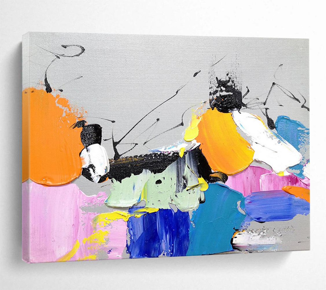 Colorful Abstract Splashes - Playful Living Room or Game Room Art DLZ267