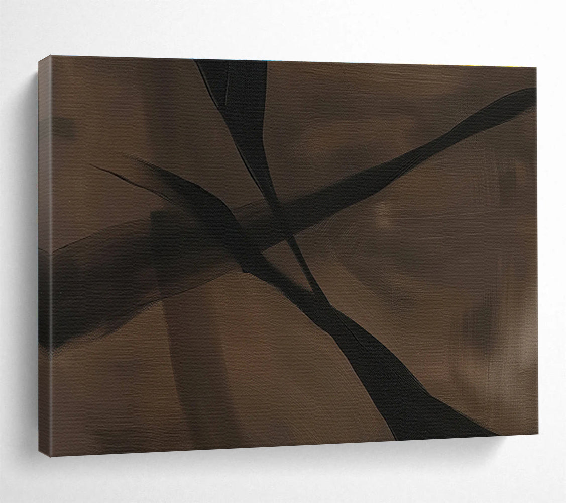 Large - Format Hand - Painted Textured Abstract Wall Mural for Bar & Dining Room DKH585