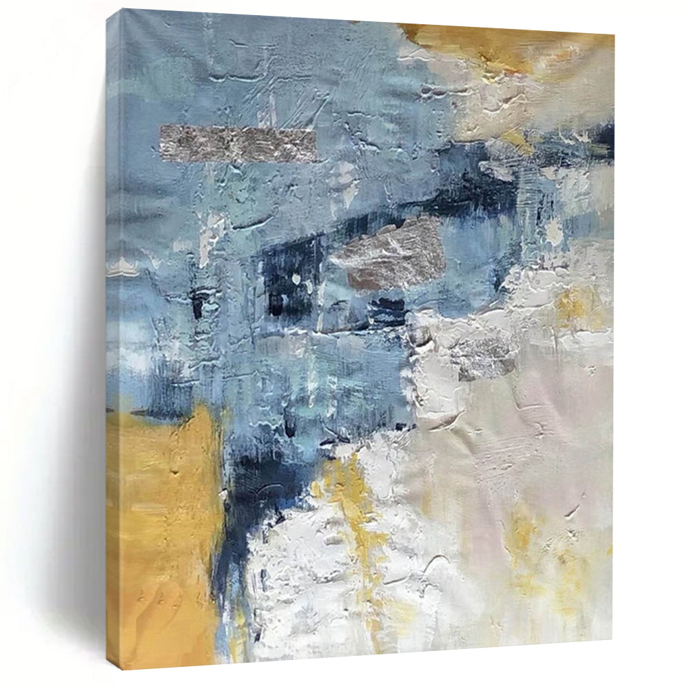 Hand-Painted Large-Scale Abstract Art: Textures for Living Room & Office DTP255