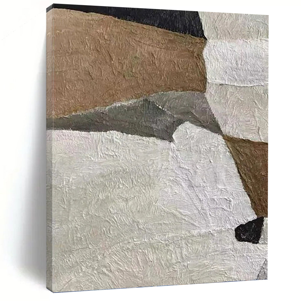 Designer - Driven Beauty: Hand - Crafted Textured Canvas Painting for Dining Room & Hallway DKH1140