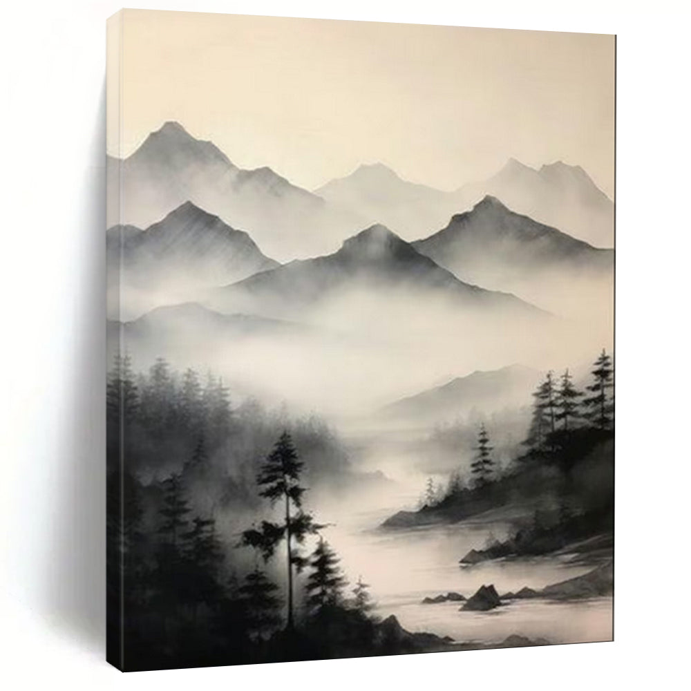 Hand-Painted Custom Abstract Canvas for Bedroom & Living Room LargeART1917