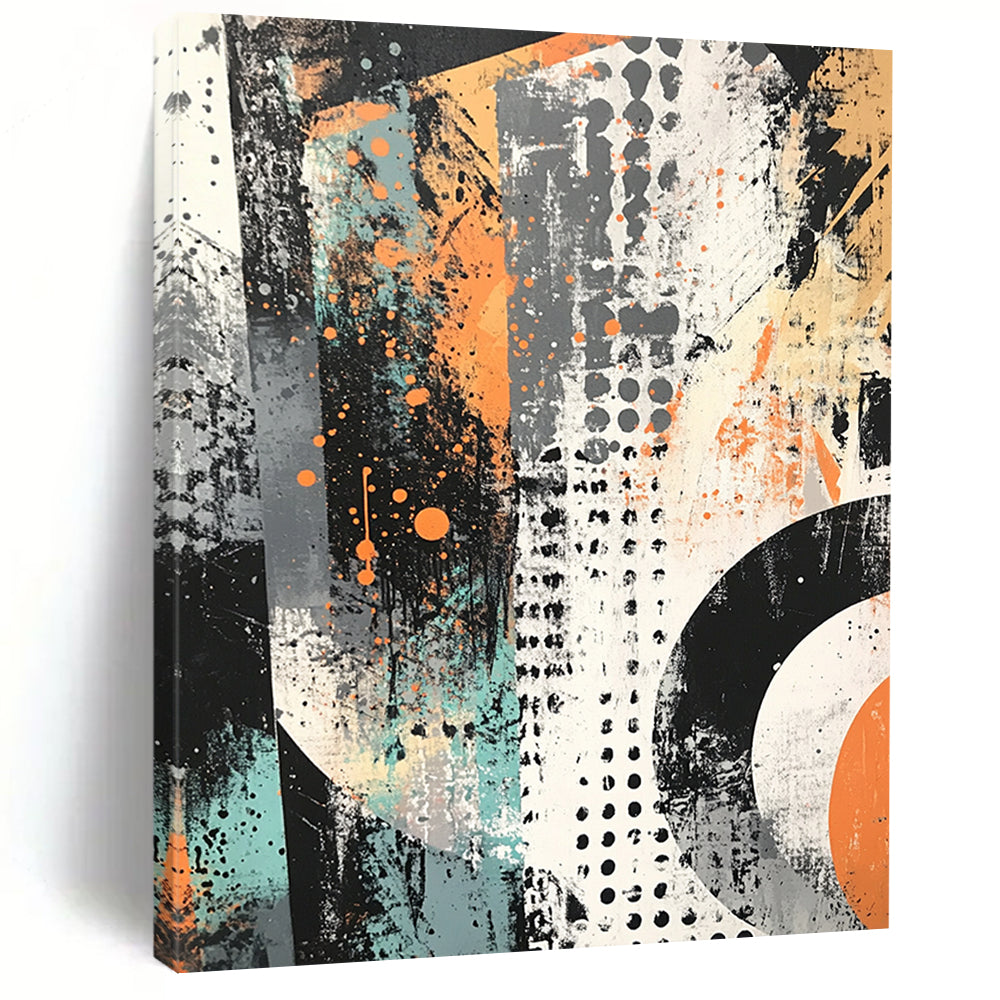 Urban - Inspired Abstract Art "Street Energy" Painting On Canvas HB297