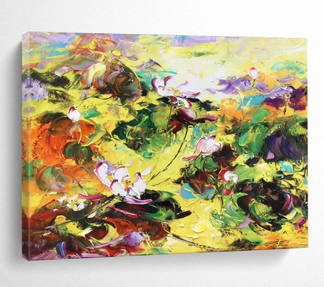 Alluring Hand - Painted Textured Abstract Artwork for Dining Room & Bedroom DKH635