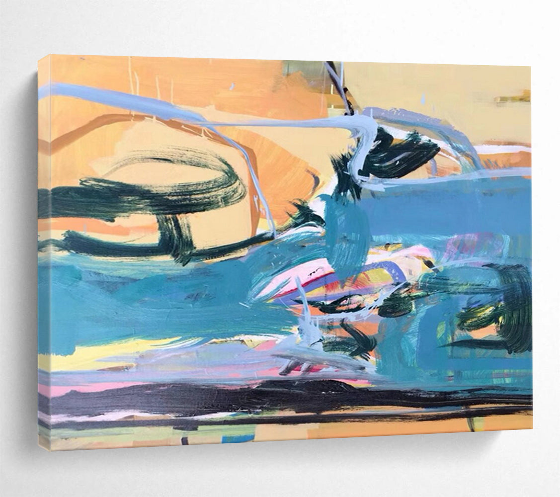 Colorful Abstract Brushstrokes - Lively Kitchen Art DLZ007