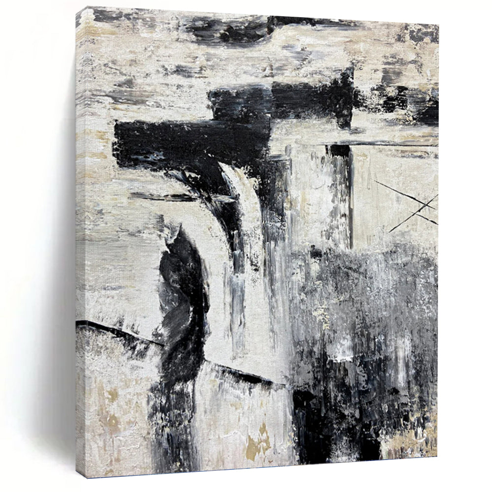 Large Vertical Custom Abstract Hand - Painted Gem for Bar and Entryway DKH1680
