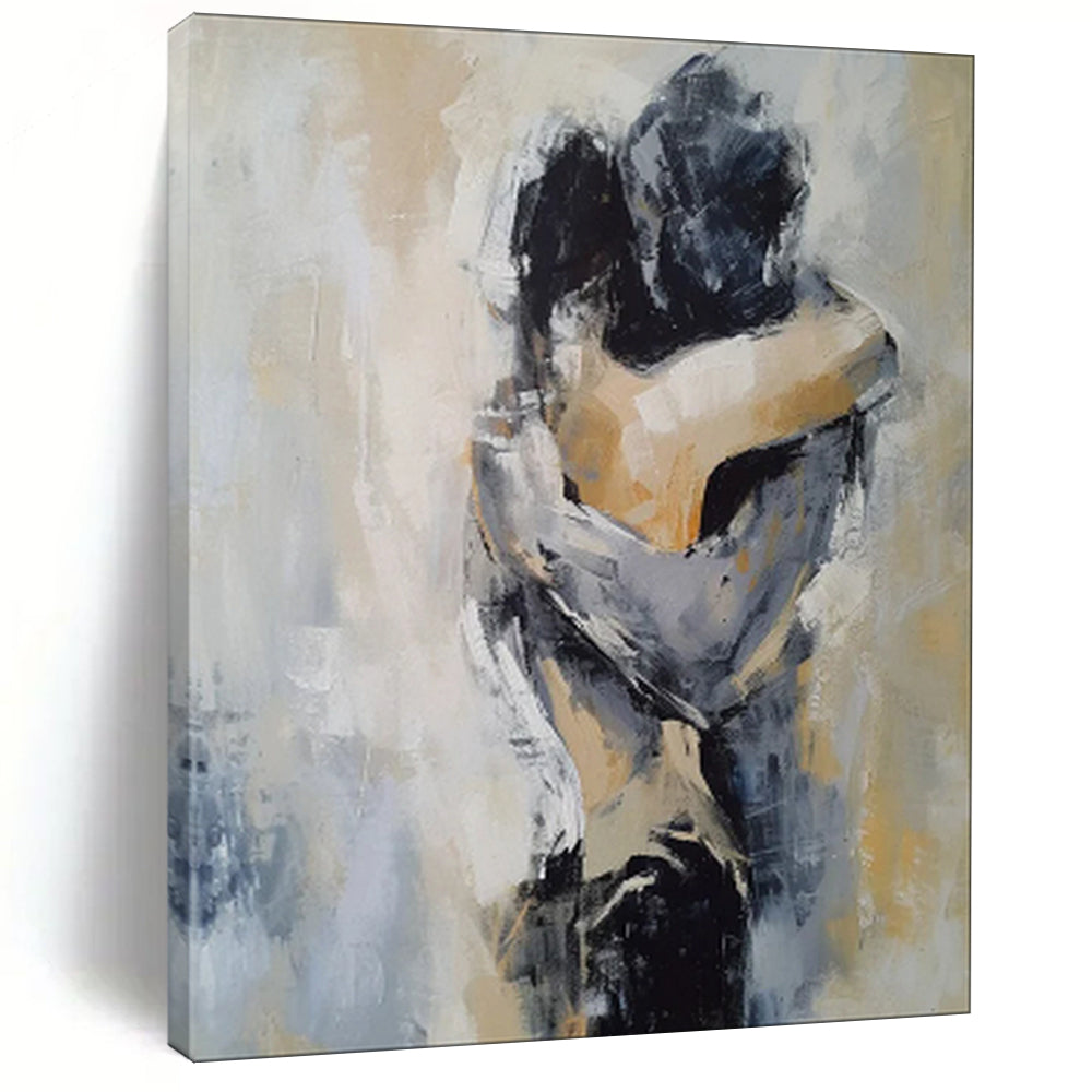 Hand-Painted Bespoke Abstract Canvas for Bedroom & Entryway LargeART1831