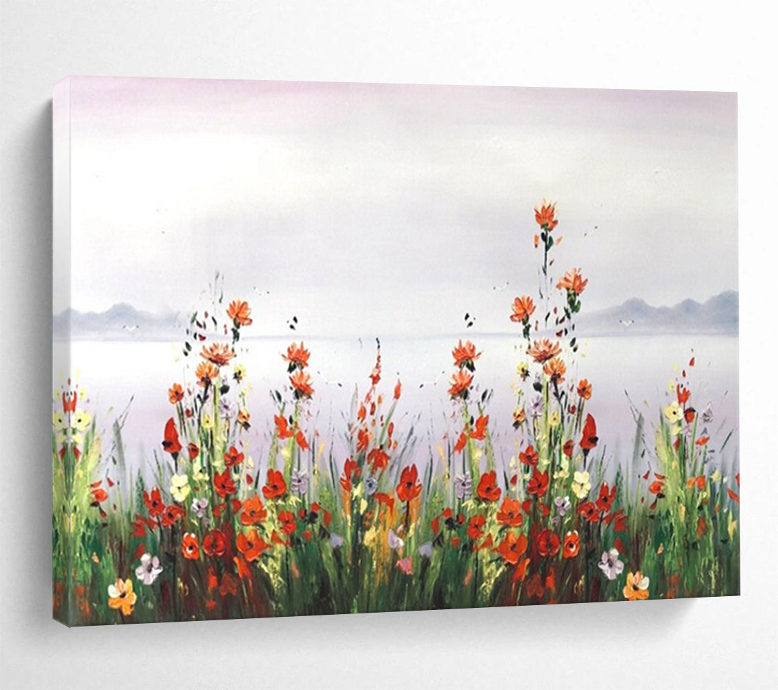 Wildflower Meadow by the Lake - Whimsical Living Room or Bedroom Decor DLZ189