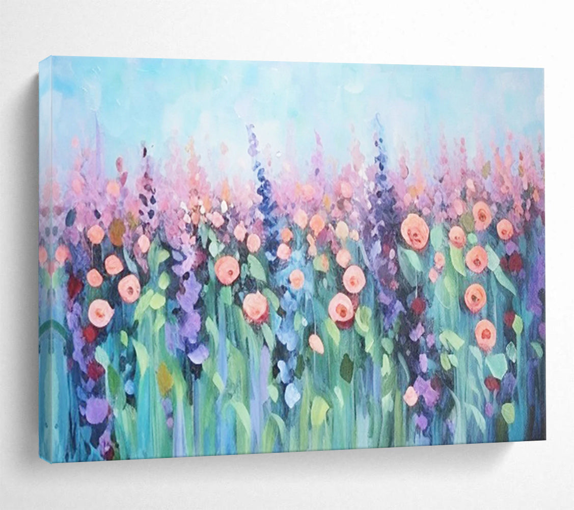 Pastel Flower Field - Whimsical Nursery or Bedroom Decor DLZ229