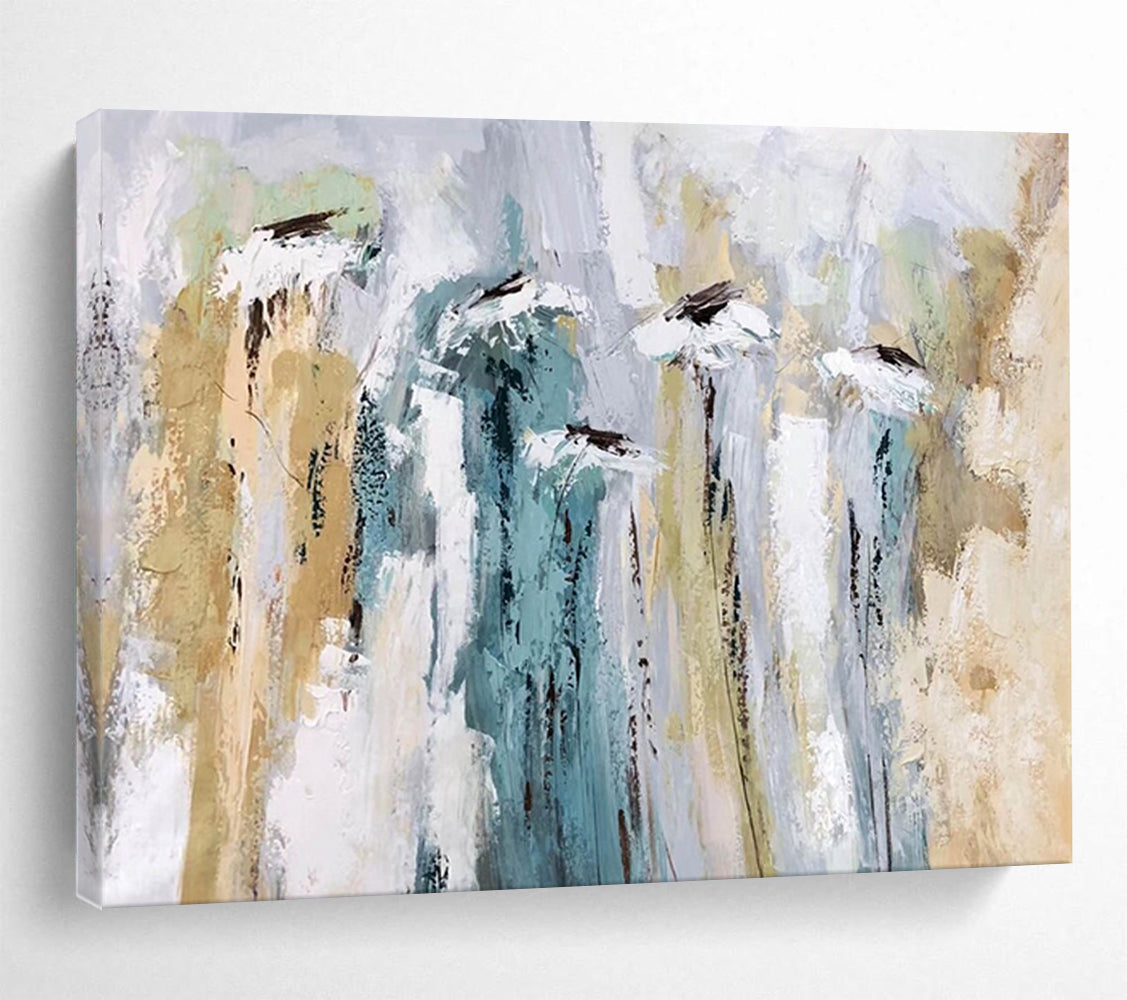 Soft - Toned Floral Abstract: A Delicate Touch of Nature DLZ155