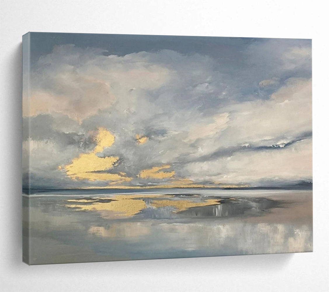 Cloudy Sky & Calm Sea - Tranquil Living Room or Bedroom Art DLZ253