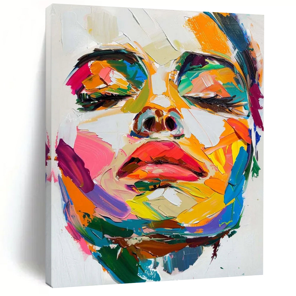Lunar Labyrinth: Stupendous Hand - Painted Custom Abstract Art for Living Room and Hotel DTP090
