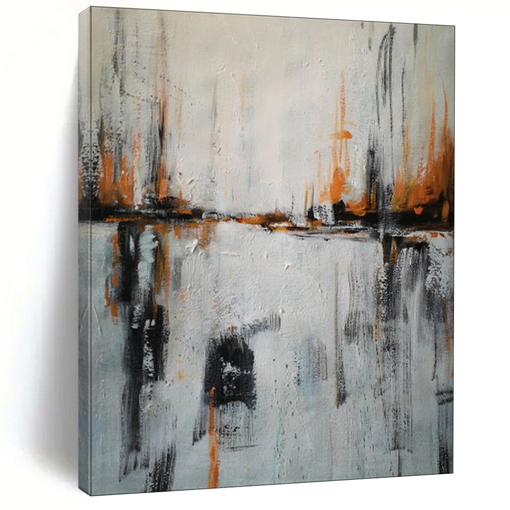 Tranquil & Pastel Hand-Painted Custom Abstract Painting for Bedroom & Hallway LargeART1973