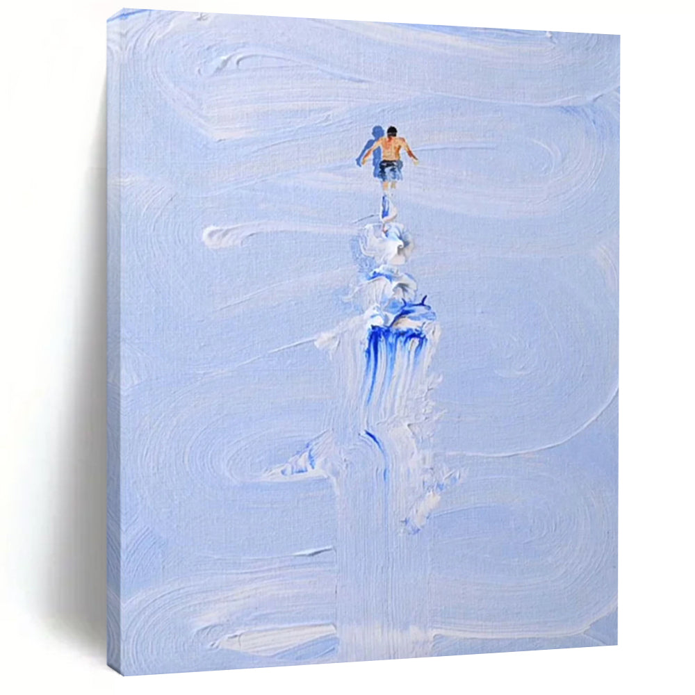 Custom Hand-Painted Abstract Masterpieces: Textured Beauty for Hotel & Entryway DTP327