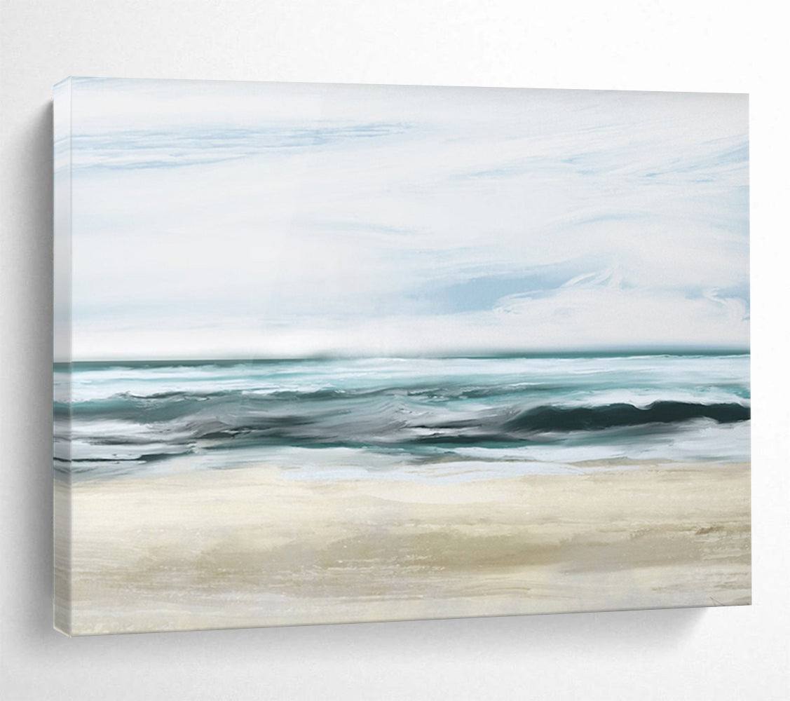 Soft Coastal Waves - Oversized Serene Bedroom Art DLZ128