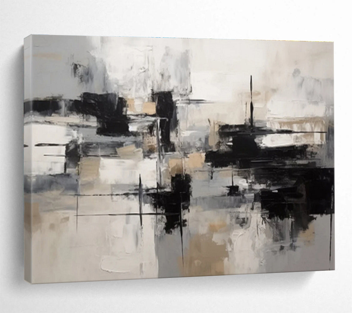 “Mystic Reflections” Giant Abstract Canvas for Bedroom & Entryway DKH335