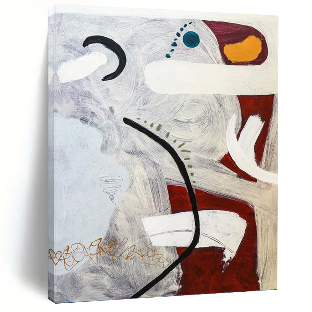 Artistic Hand - Crafted Textured Canvas Abstract for Bedroom & Dining Room DKH1108