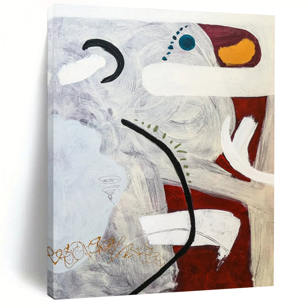 Striking Vast Hand-Painted Abstract Art: Ignite Your Office & Bedroom LargeART2380