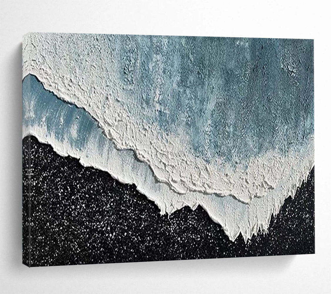 Textured Ocean Wave - Coastal Bathroom or Living Room Art DLZ207