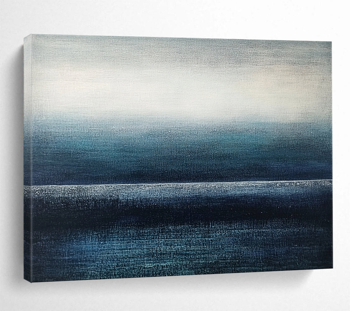 “Gradient Ocean Horizon” - Blue Gradient, Minimalist Ocean Horizon, Smooth Texture HB1122