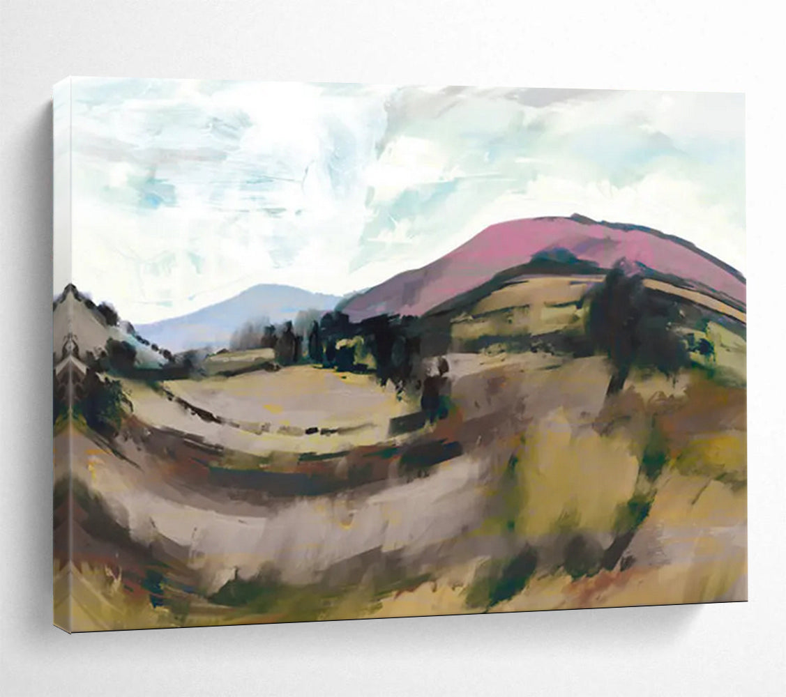 Vibrant Mountain Landscape - Oversized Eclectic Dining Room Art DLZ126
