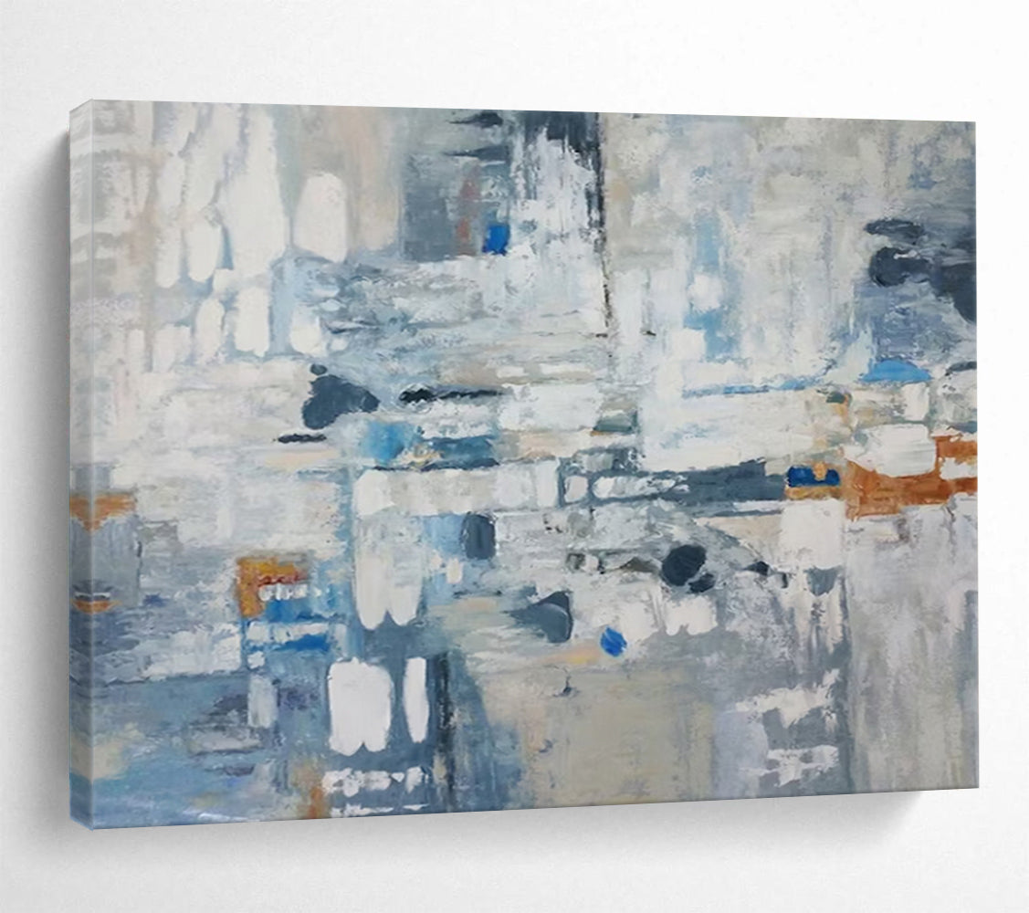 Cool Tones Abstract Cityscape - Modern Office Edge DLZ018