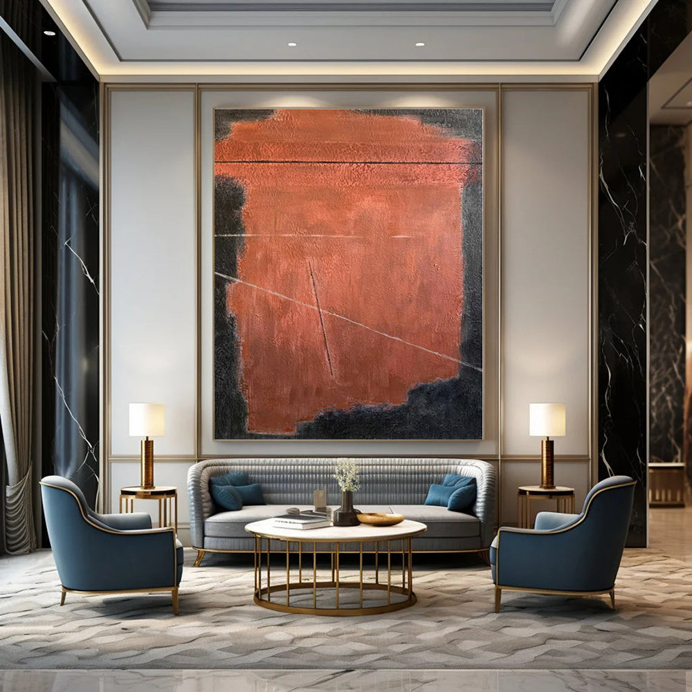 Hand-Painted Personalized Abstract Canvas for Office Finance Teams