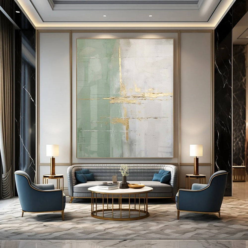 Extra-Vast Hand-Painted Modern Abstract Artwork for Family Home Conservatories