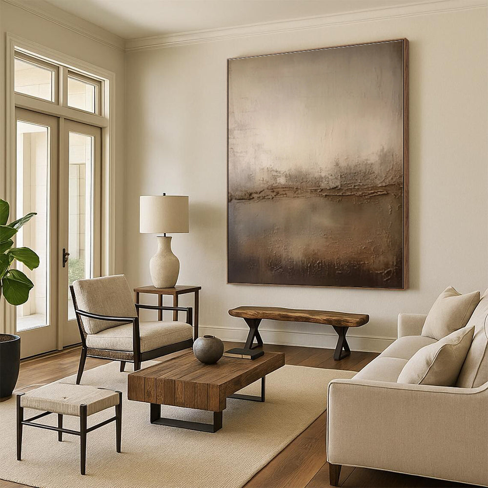 Made-to-Order Oversized Hand-Painted Abstract Art for Living Room Entertainment Wall LargeART0573