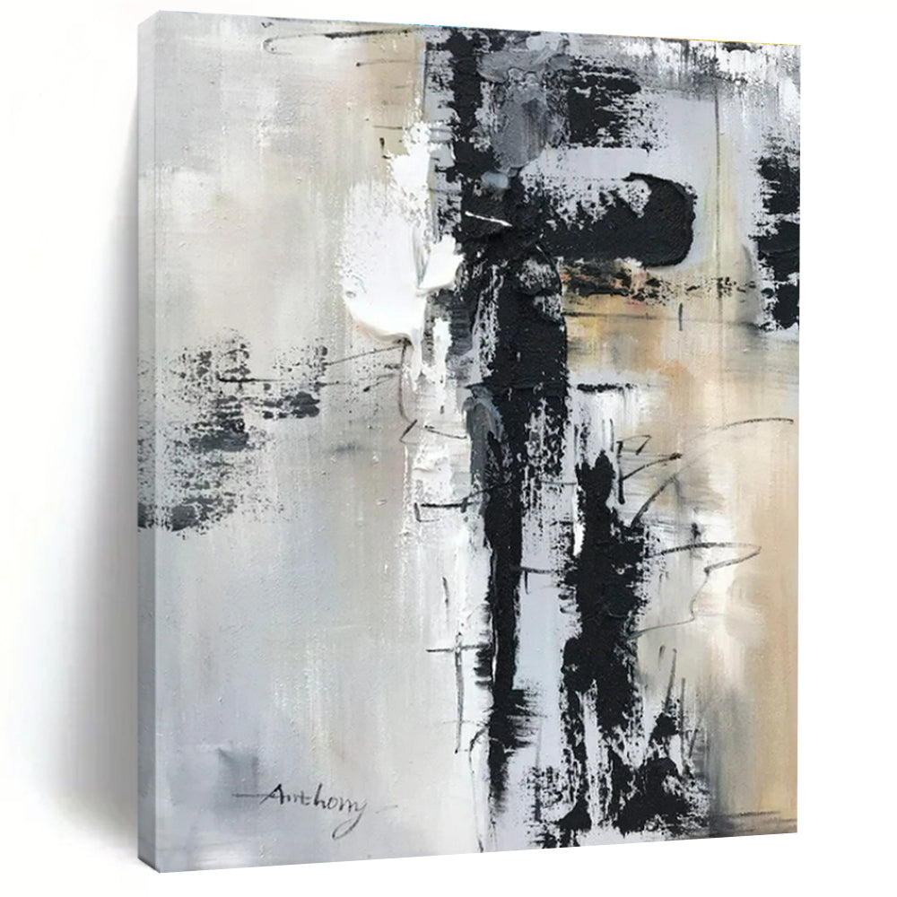 Oversized Modern Abstract Canvas for Reading Nook Relaxing Atmosphere