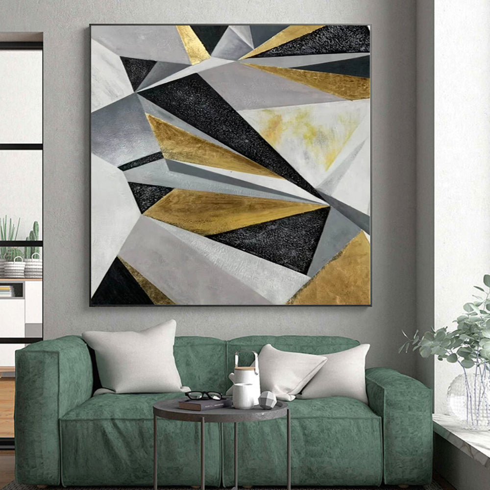 Immense Hand-Painted Abstract Wall Art for Home Craft Room Worktable and Supply Storage Walls