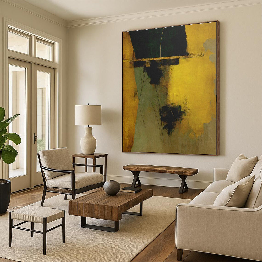 Giant Contemporary Abstract Painting for Master Bedroom Feature Wall in Modern Homes