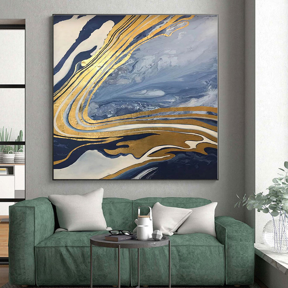 Massive Abstract Impressionist Hand-Painted Art for Walk-in Closet Style Wall