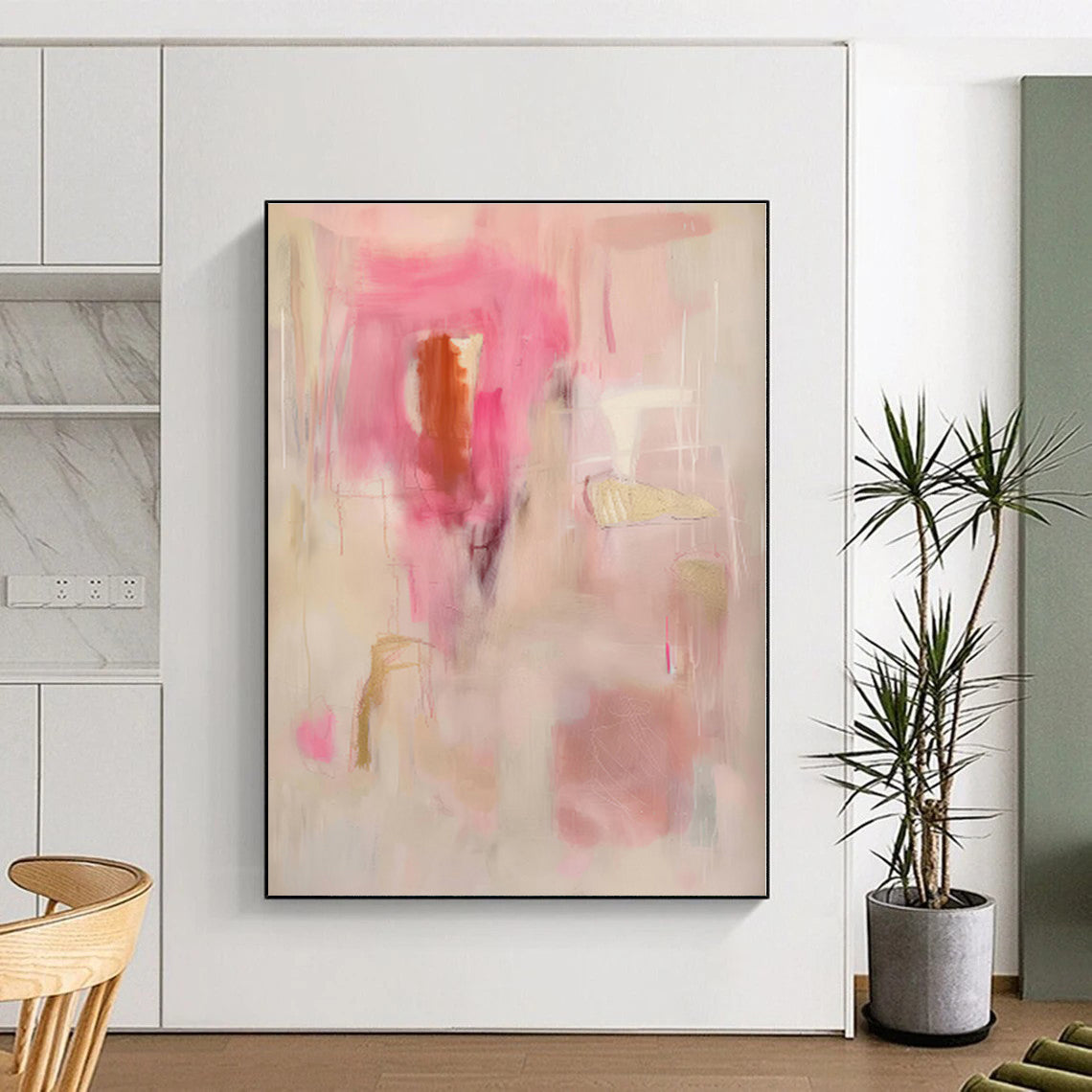 Vast Custom Abstract Canvas for Nursery Crib Feature Wall