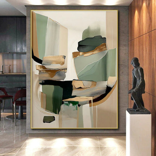 Giant Contemporary Abstract Art for Bathroom Spa-Like Ambiance in Modern Bathrooms