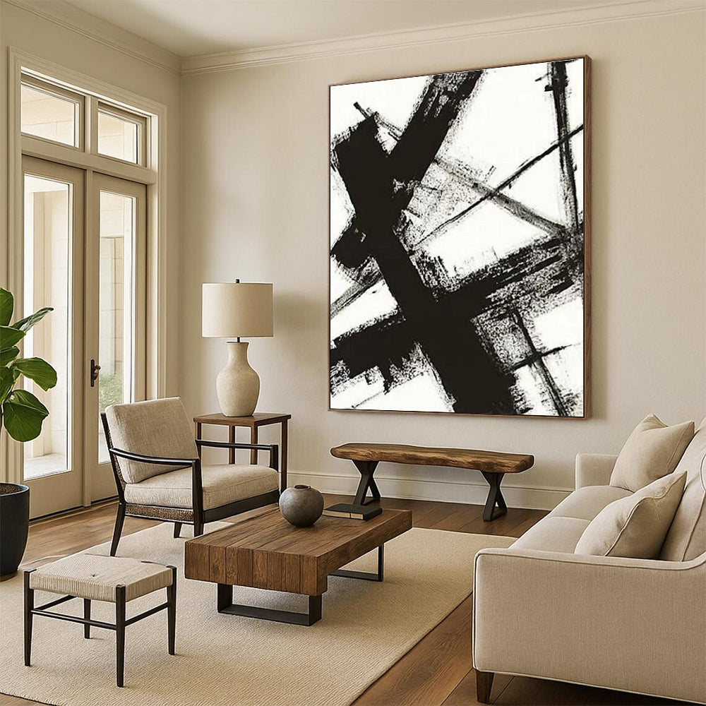Extra-Huge Custom Abstract Canvas for Garage Tool Organizer Wall