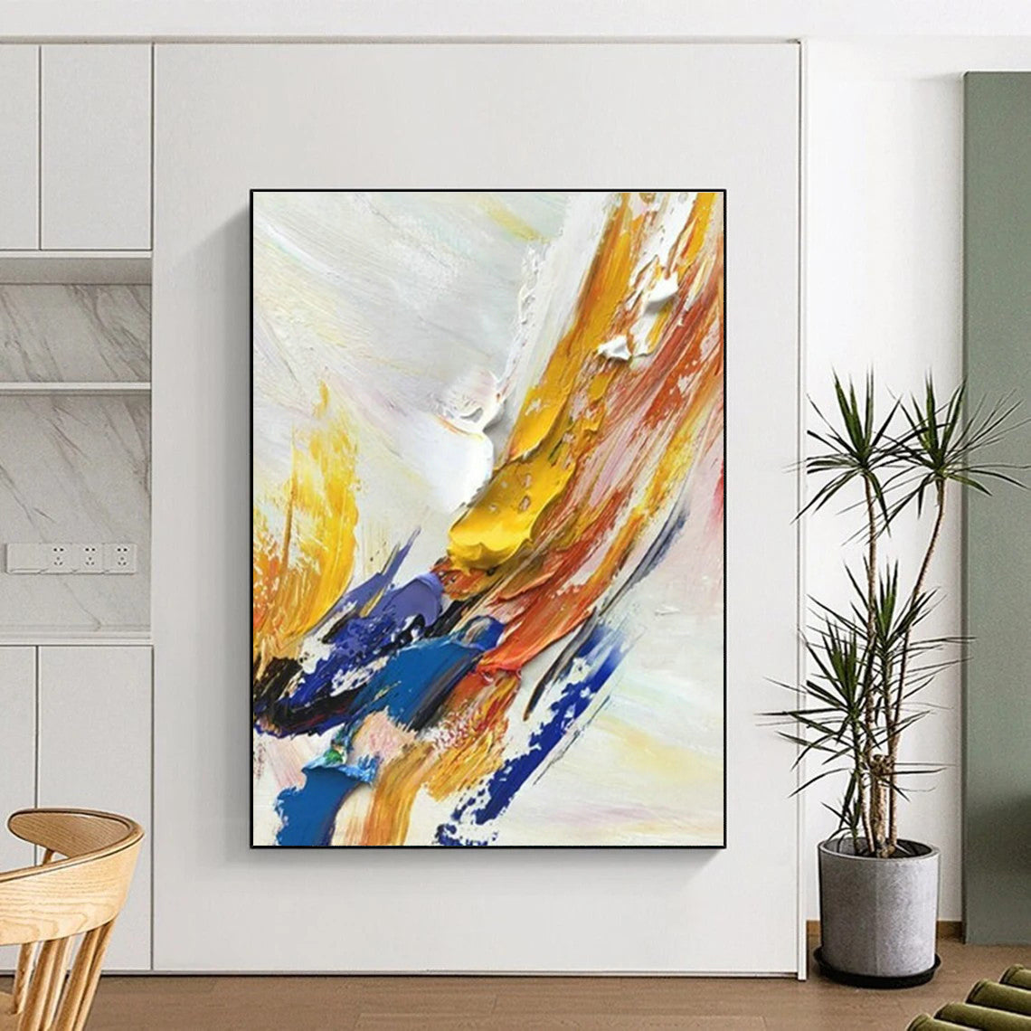Gigantic Hand-Crafted Abstract Canvas for Dining Room Server Wall LargeART0605