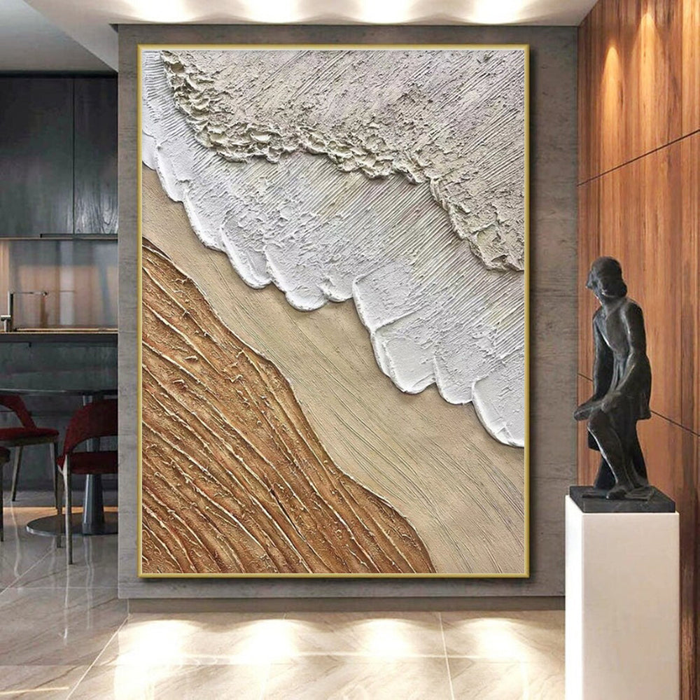 Monumental Abstract Painting for Home Indoor Poolside Lounge Wall