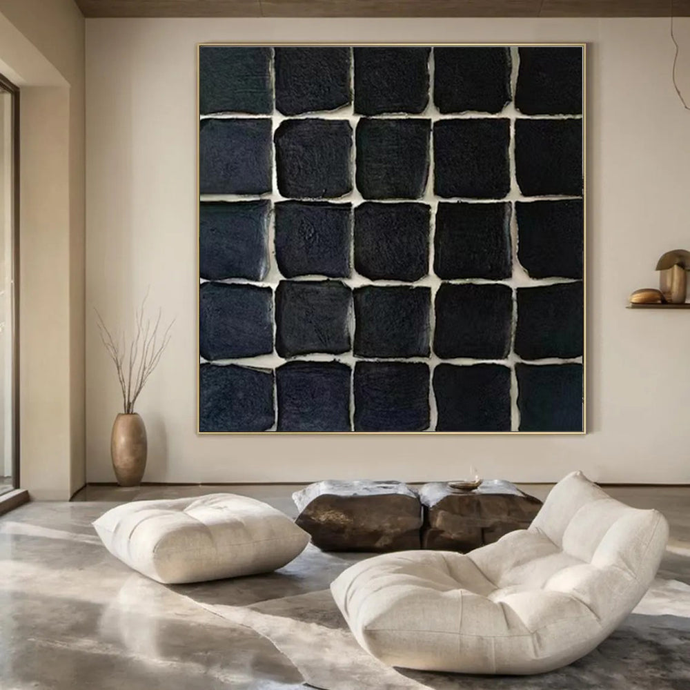 Oversized Hand-Painted Modern Abstract Painting for Family Home Teen Bedrooms