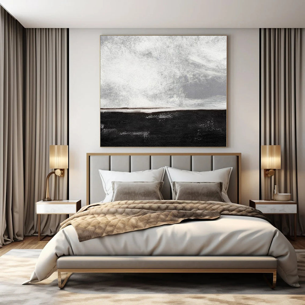 Dreamy Hand-Painted Abstract Wall Decor for Living Room Picture Windows