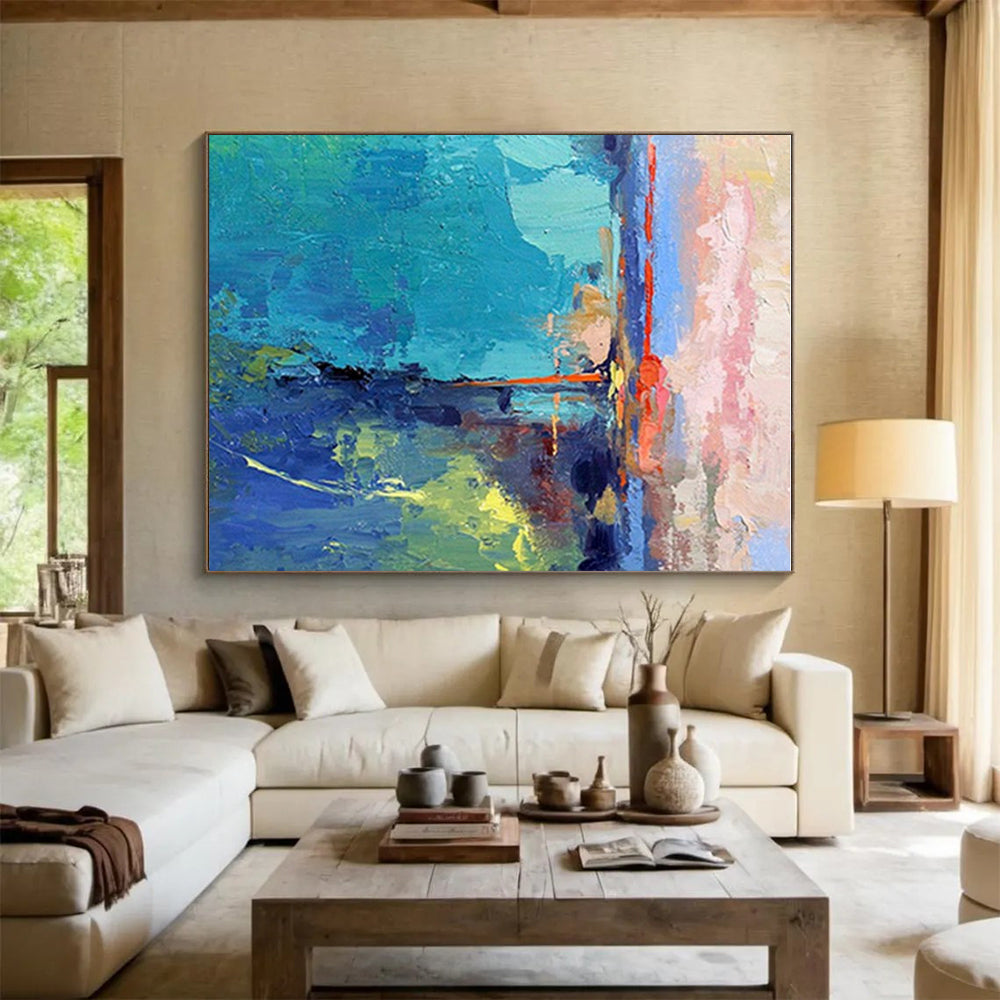 Vast Custom Abstract Art for Home Wine Cellar Tasting Counter Wall