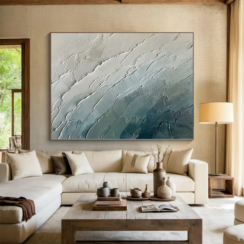 Custom Extra Large Abstract Weave Painting - Hand-Painted Gouache for Artisan Craft Studios