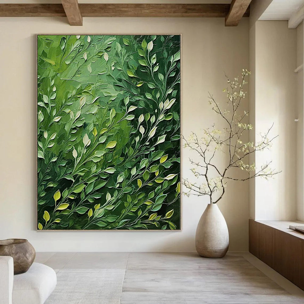 Grand Abstract Painting for Kids' Treehouse Interiors - Hand-Painted Mixed Media