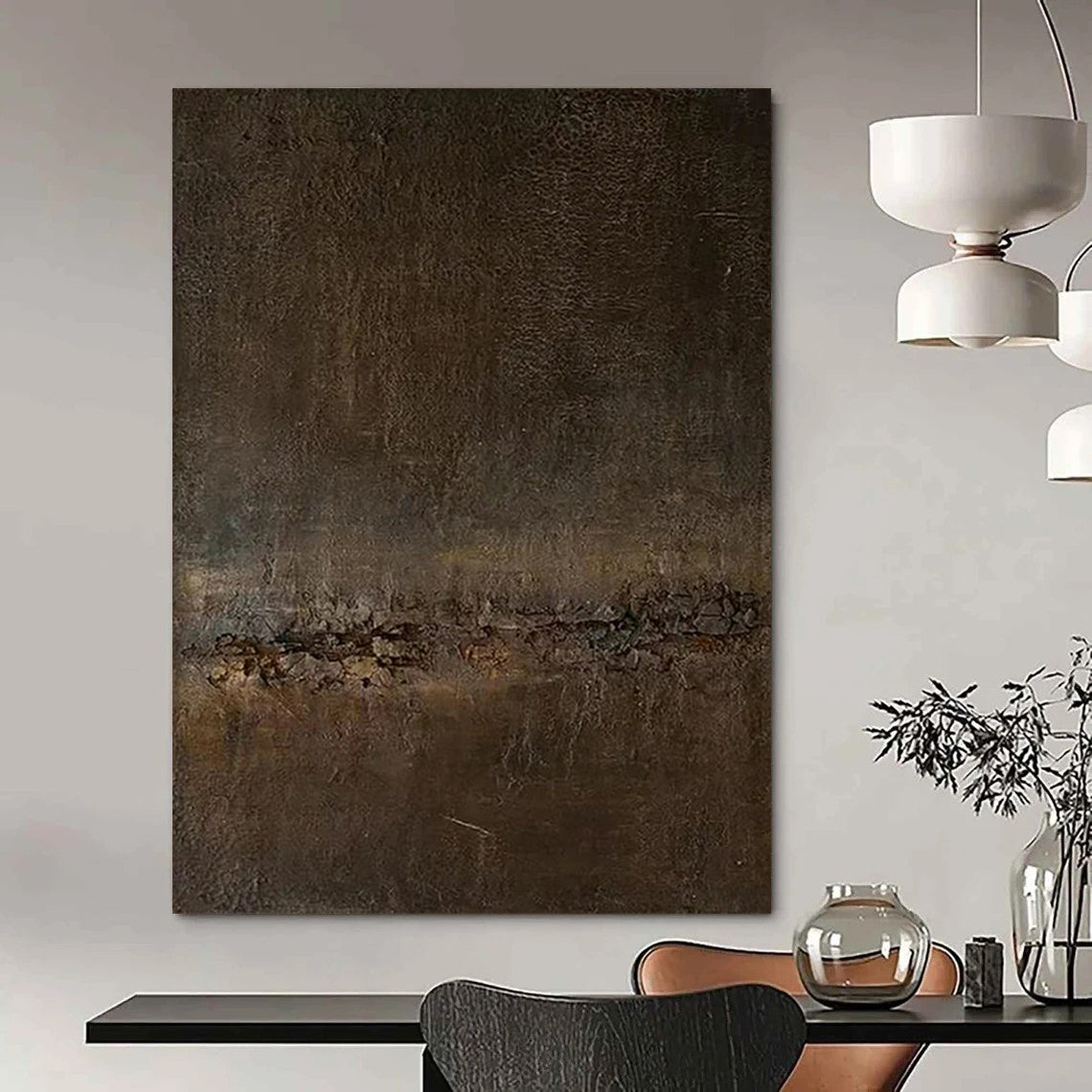 Super-Sized Hand-Painted Modern Abstract Wall Art for Beauty Salon Treatment Rooms
