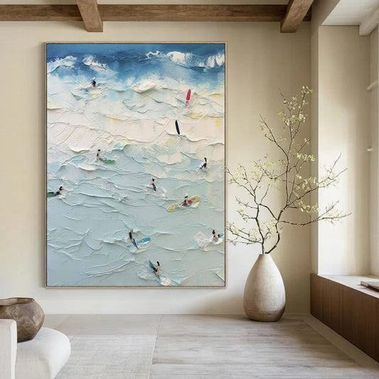 Super-Sized Hand-Painted Modern Abstract Wall Decor for Family Home Game Rooms