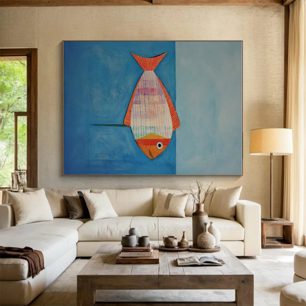 Huge Contemporary Abstract Decor Painting for Restaurant Dining Areas