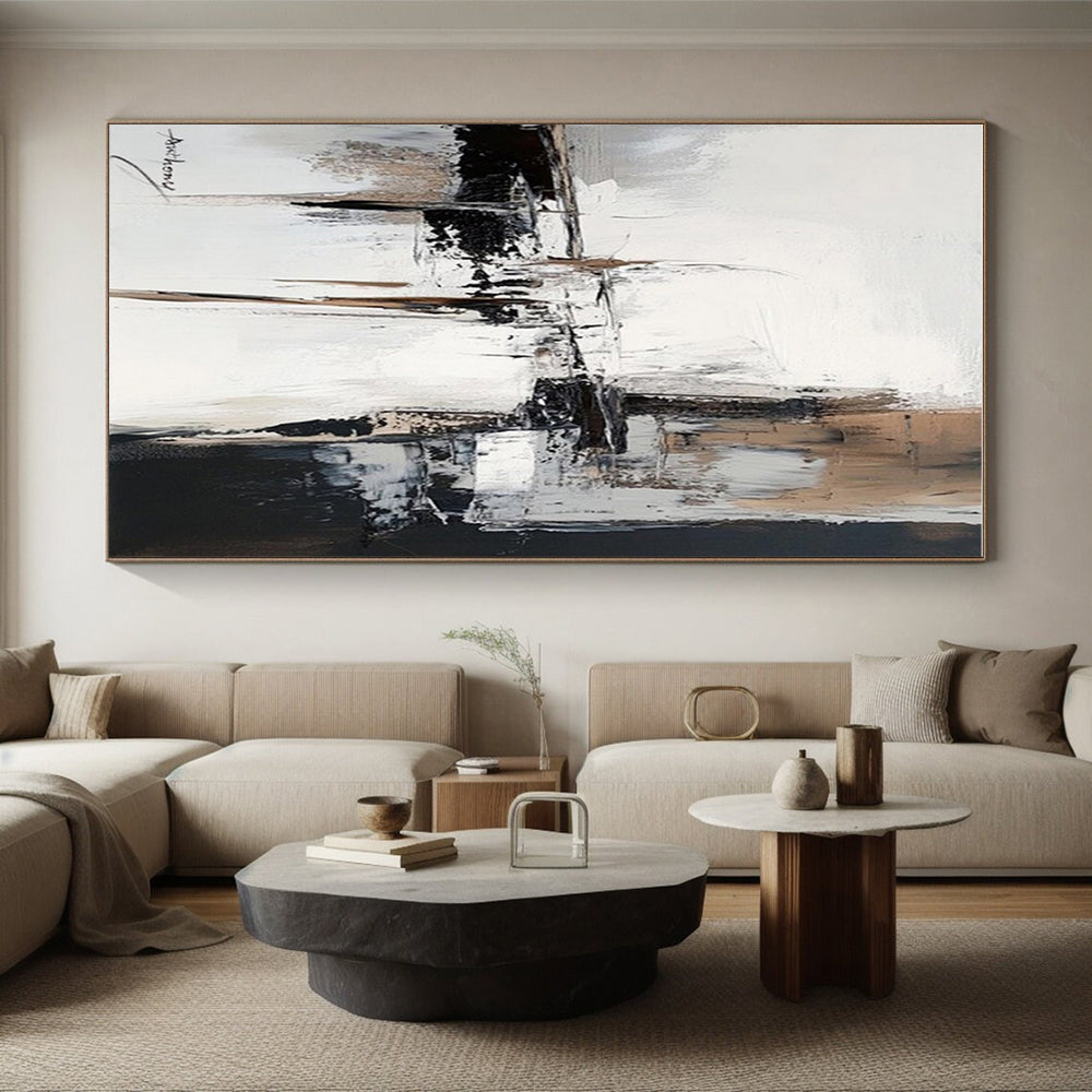 Colossal Contemporary Abstract Wall Art for Family Room Entertainment Zone
