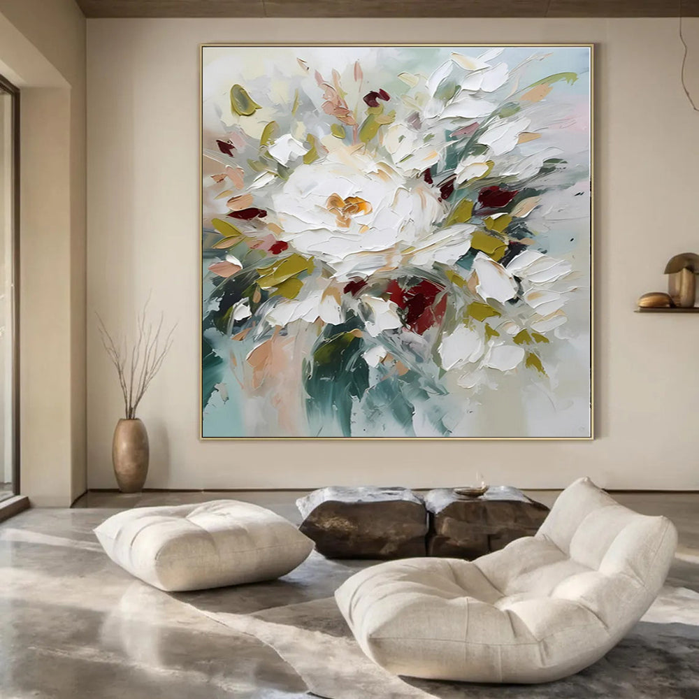Custom Hand-Painted Abstract Mural for Hallway and Entryway