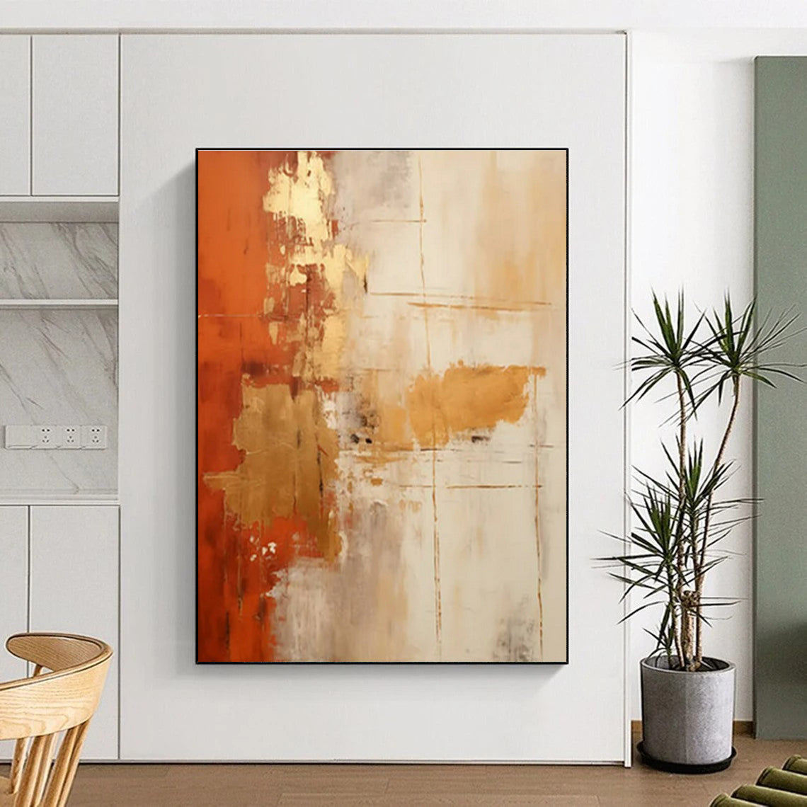 Super-Sized Modern Abstract Canvas for Kids’ Playroom Imaginative Backdrop