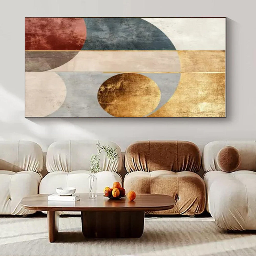 Rustic Retreat Hand-Painted Abstract Wall Decor for Country Bedrooms